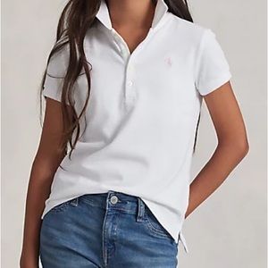 Ralph Lauren Stretch Cotton Mesh Polo Shirt Girls Size 7
